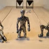 Skulpturer i rå aluminium - 3stk