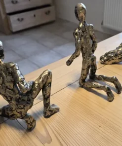 Skulpturer i rå aluminium - 3stk