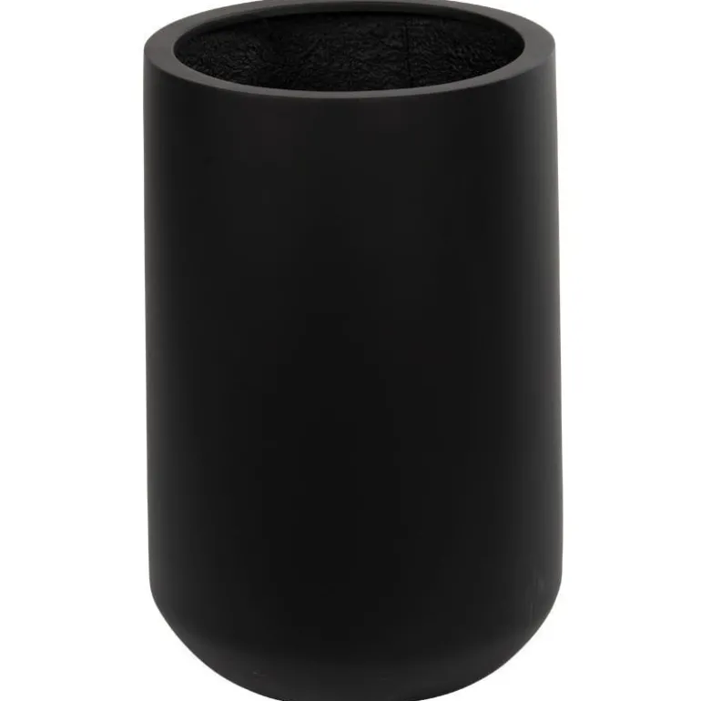Sort, Hvid eller Grå krukke i mat fiberstone - H.53cm + H.65cm