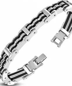 Steel wave armbånd i stål 20cm