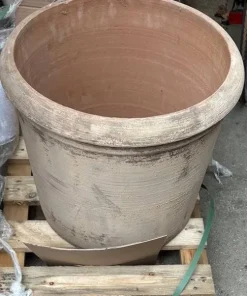 3stk runde Terracotta lerkrukker - antik choko vintage - Ø.55cm
