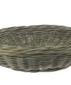 Stor dekorationsfad / rattanbakke i flettet rattan/pil - Ø.60cm