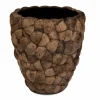 Stor indendørs konisk krukke med Coconut skaller - Ø.60cm
