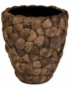 Stor indendørs konisk krukke med Coconut skaller - Ø.60cm