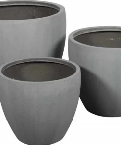 Stor Kakita potte i grå fiberstone