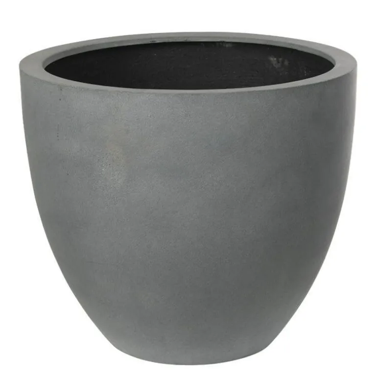 Stor matsort eller matgrå krukke i fiberstone / 3 størrelser
