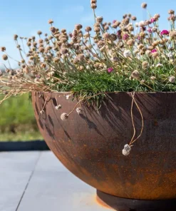 Stor skål/bowle i 4mm corten rust - Ø.80 + Ø.100 + Ø.120