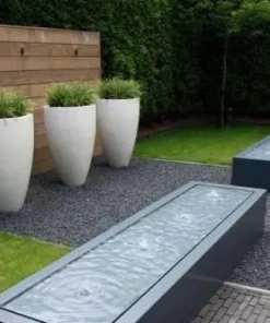 Store aflange vandfontæner i aluminium - op til 6 meter
