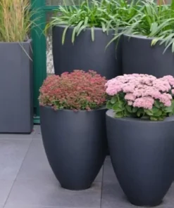 Store Canna Krukker RAL 7021 antrazit polyester - op til Ø.100