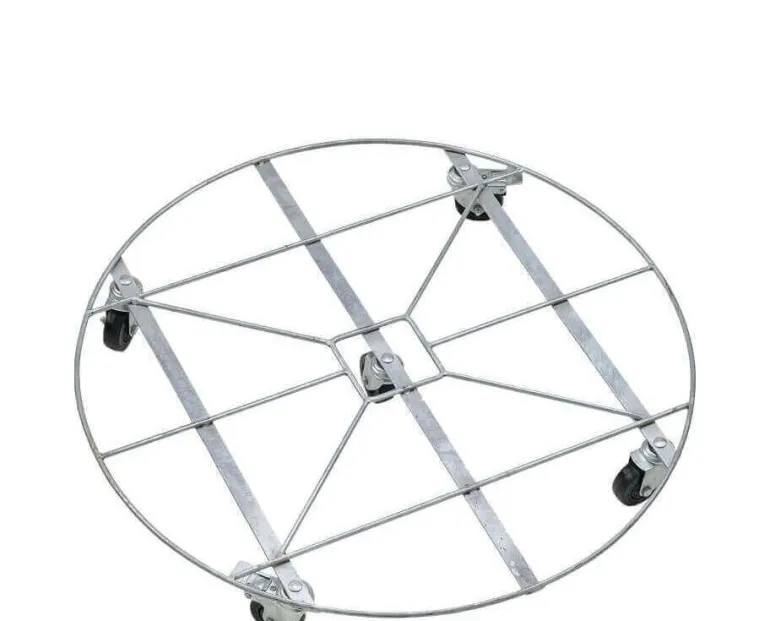 Store runde flettede rattan kurve / krukker - M/U Hjul