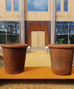 Store TUBE krukker i rust - 3 størrelser op til Ø.100cm til træer og palmer