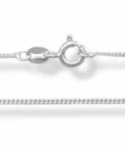 Tynd panserhalskæde i sølv - 1,1mm