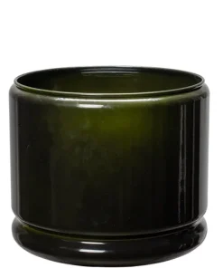 Upcycled plantepotter i metal - Sæt med 3stk - Kastanje + Gråblå + Flaskegrøn