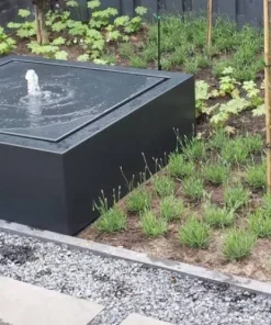 Vandkumme / Vandfontæne med lys / Aluminium