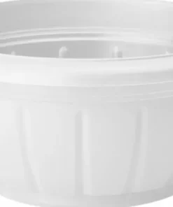 Verona potter i plast - Ø.38cm - hvid + grå