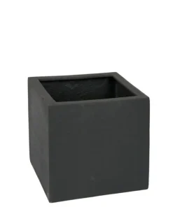 30x30x30cm sort firkantet frostsikker krukke - Minimumkøb 12stk