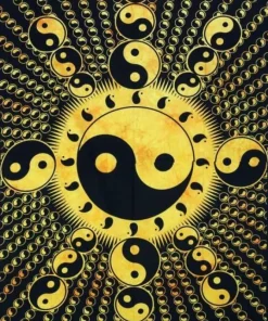 Yin Yang vægtæppe i bomuld