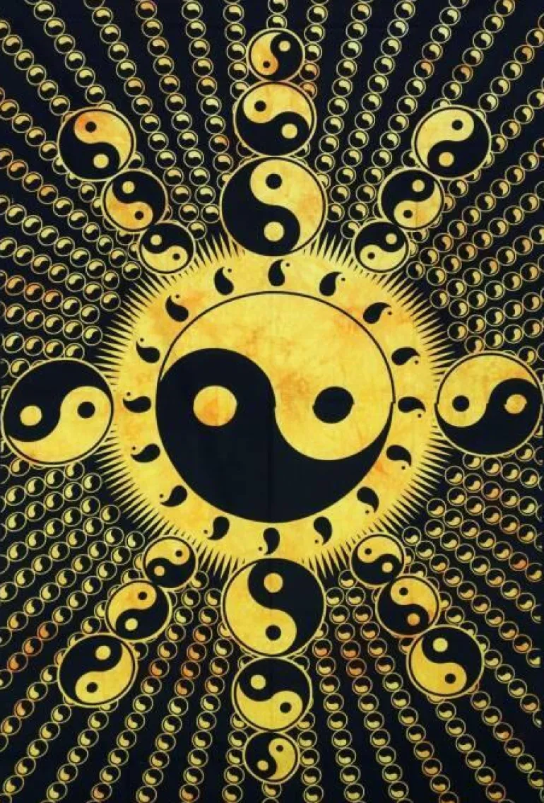 Yin Yang vægtæppe i bomuld